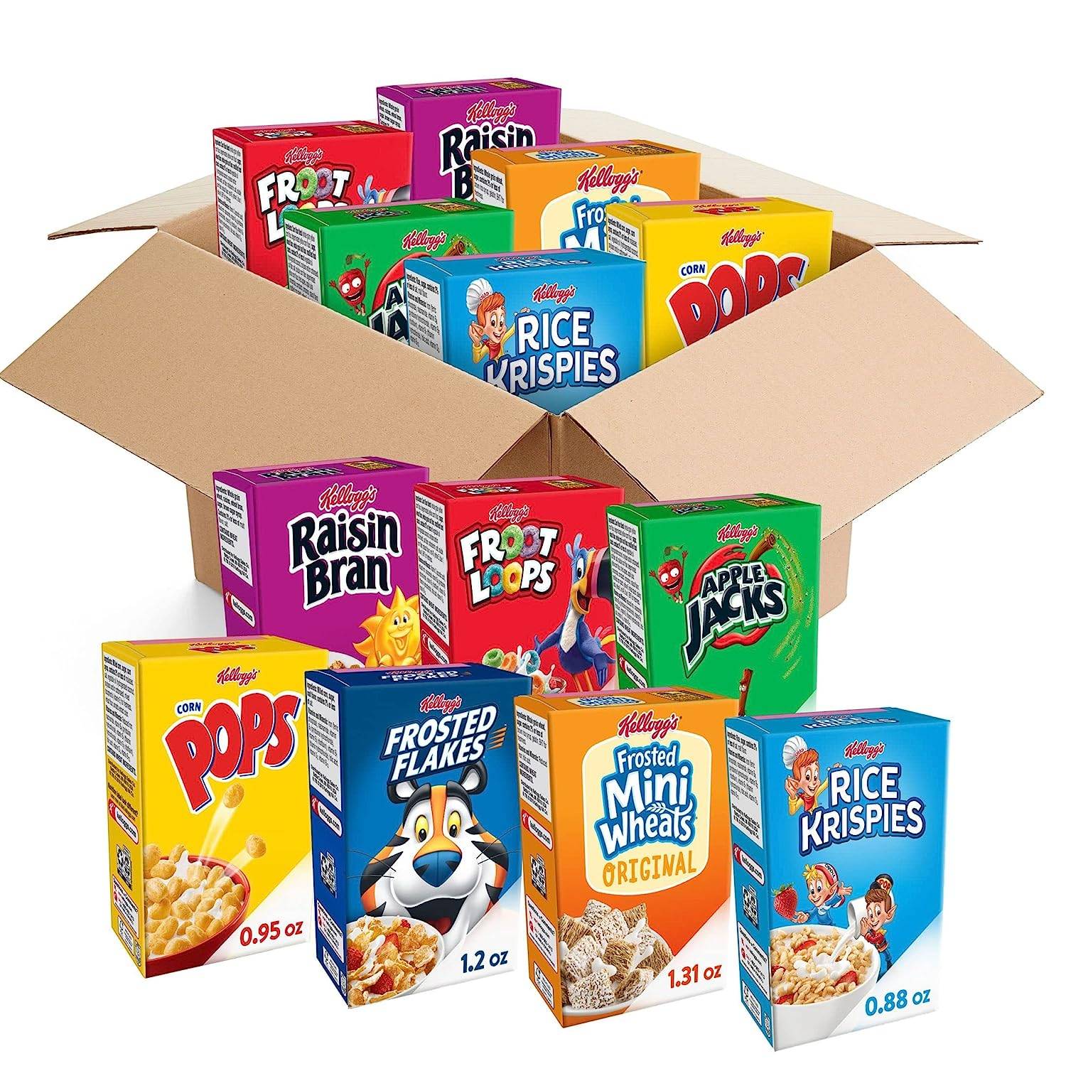 Kellogg's Cold Breakfast Cereal, Bulk Pantry Staples, Kid Snacks, Variety Pack (48 Boxes) Kellogg's Cold Breakfast Cereal, Bulk Pantry Staples, Kid Snacks, Variety Pack (48 Boxes)